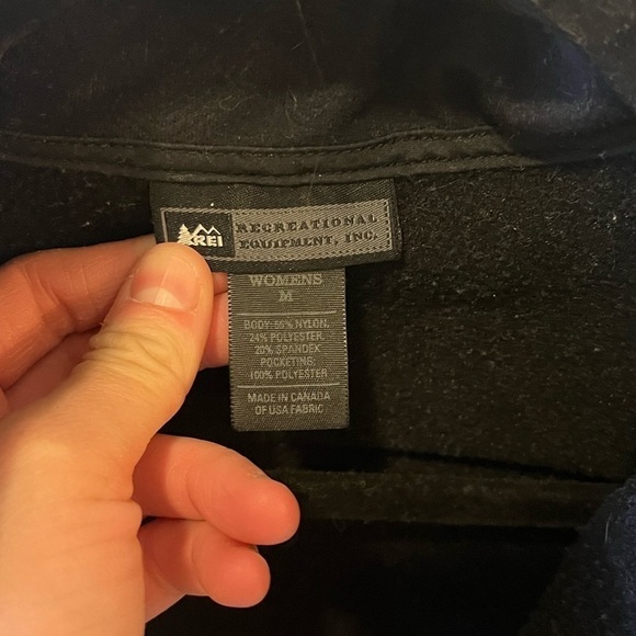 REI Shell Zip Up Jacket Size Medium Black - Picture 2 of 8